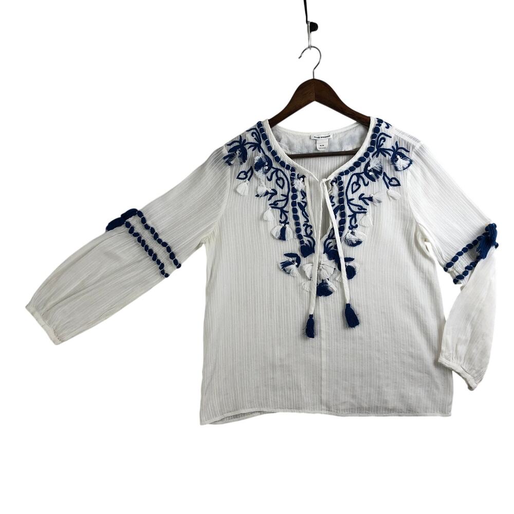 Club Monaco “Atashia”  Boho  Fringe/Tassle Top Women’s SZ M EUC